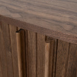 Linea 55cm Side Table - Walnut Bedside Table KD-Core