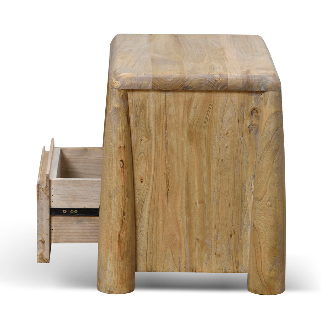 Varika 55cm Bedside Table - Natural Bedside Table Reclaimed-Core   