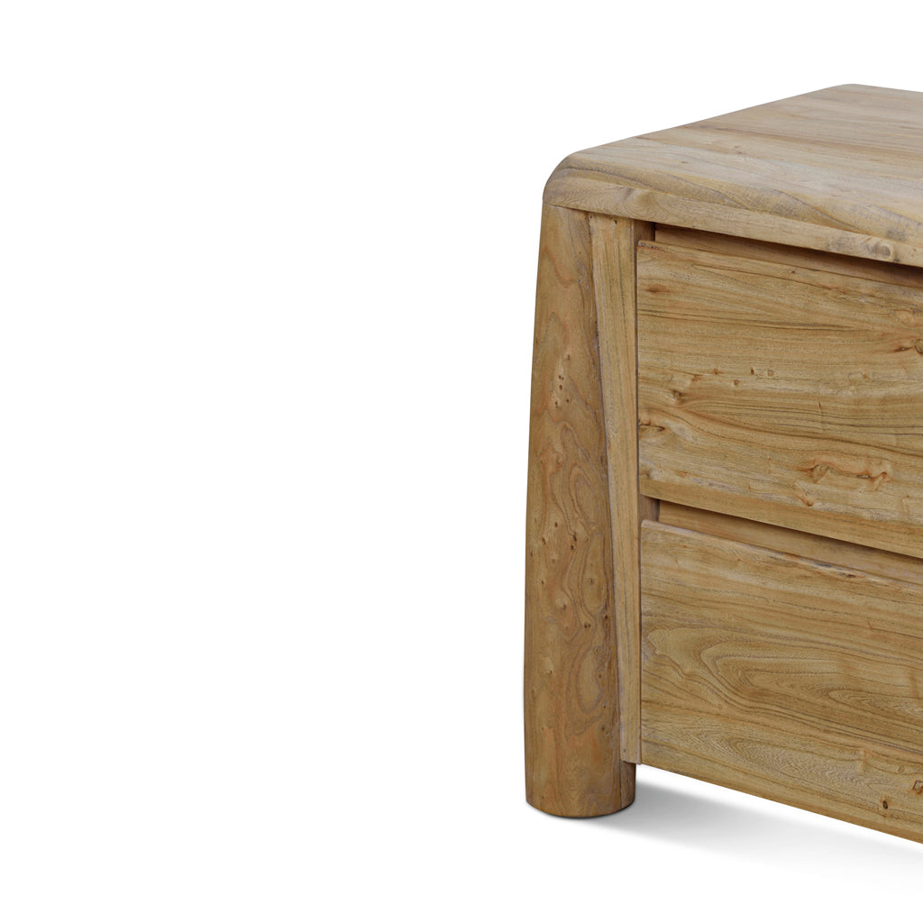 Ex Display - Varika 55cm Bedside Table - Natural Bedside Table Reclaimed-Core   
