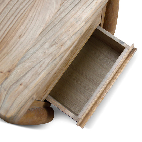 Ex Display - Varika 55cm Bedside Table - Natural Bedside Table Reclaimed-Core   