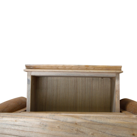 Ex Display - Varika 55cm Bedside Table - Natural Bedside Table Reclaimed-Core   