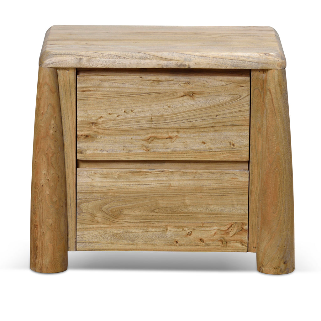 Ex Display - Varika 55cm Bedside Table - Natural Bedside Table Reclaimed-Core   