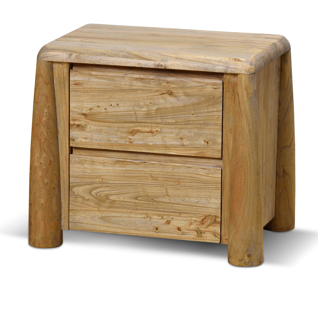 Ex Display - Varika 55cm Bedside Table - Natural Bedside Table Reclaimed-Core   