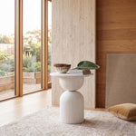 Gabriel Round Side Table - Full White Side Table Nicki-Core