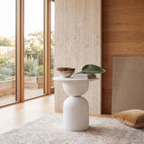 Gabriel Round Side Table - Full White Side Table Nicki-Core