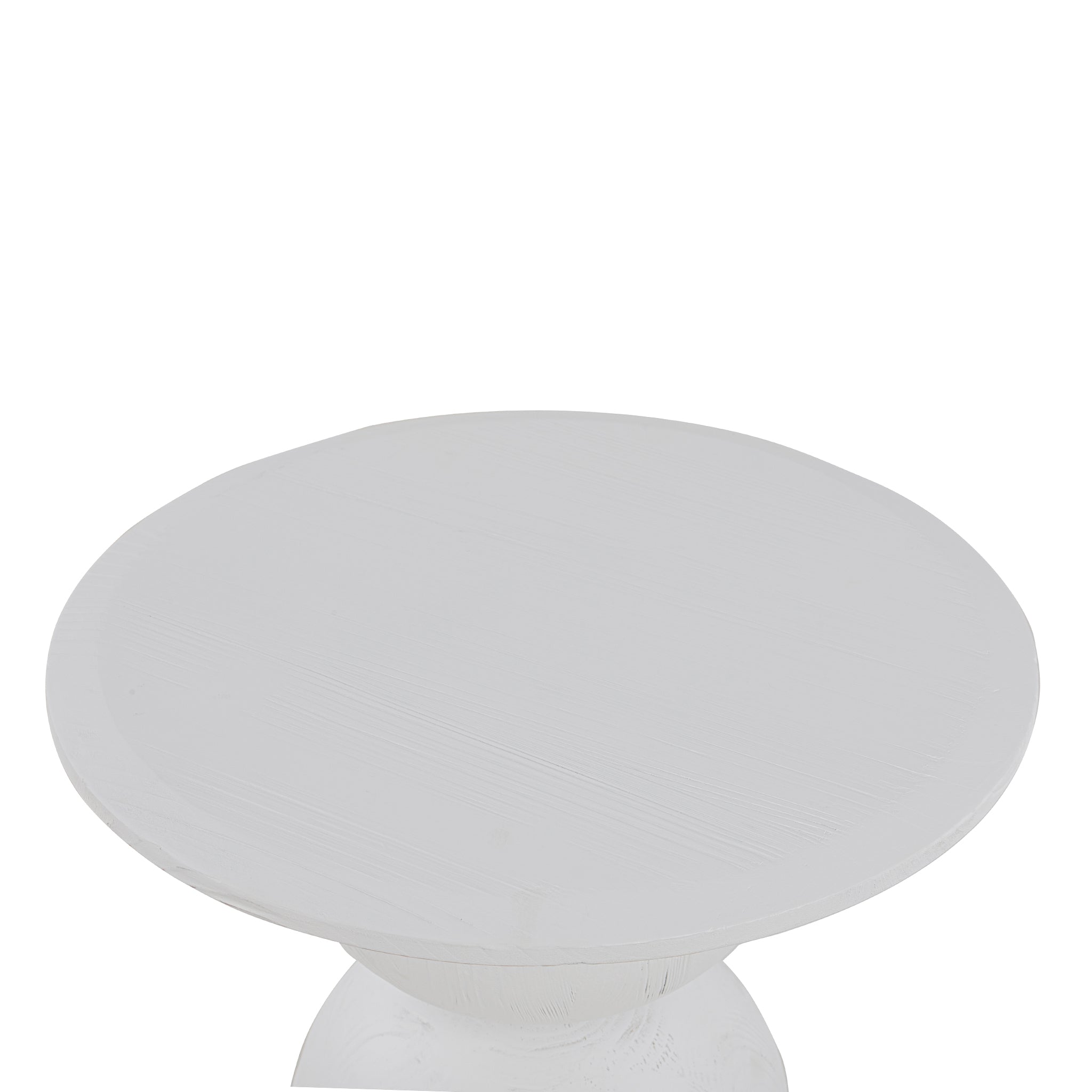 Gabriel Round Side Table - Full White Side Table Nicki-Core