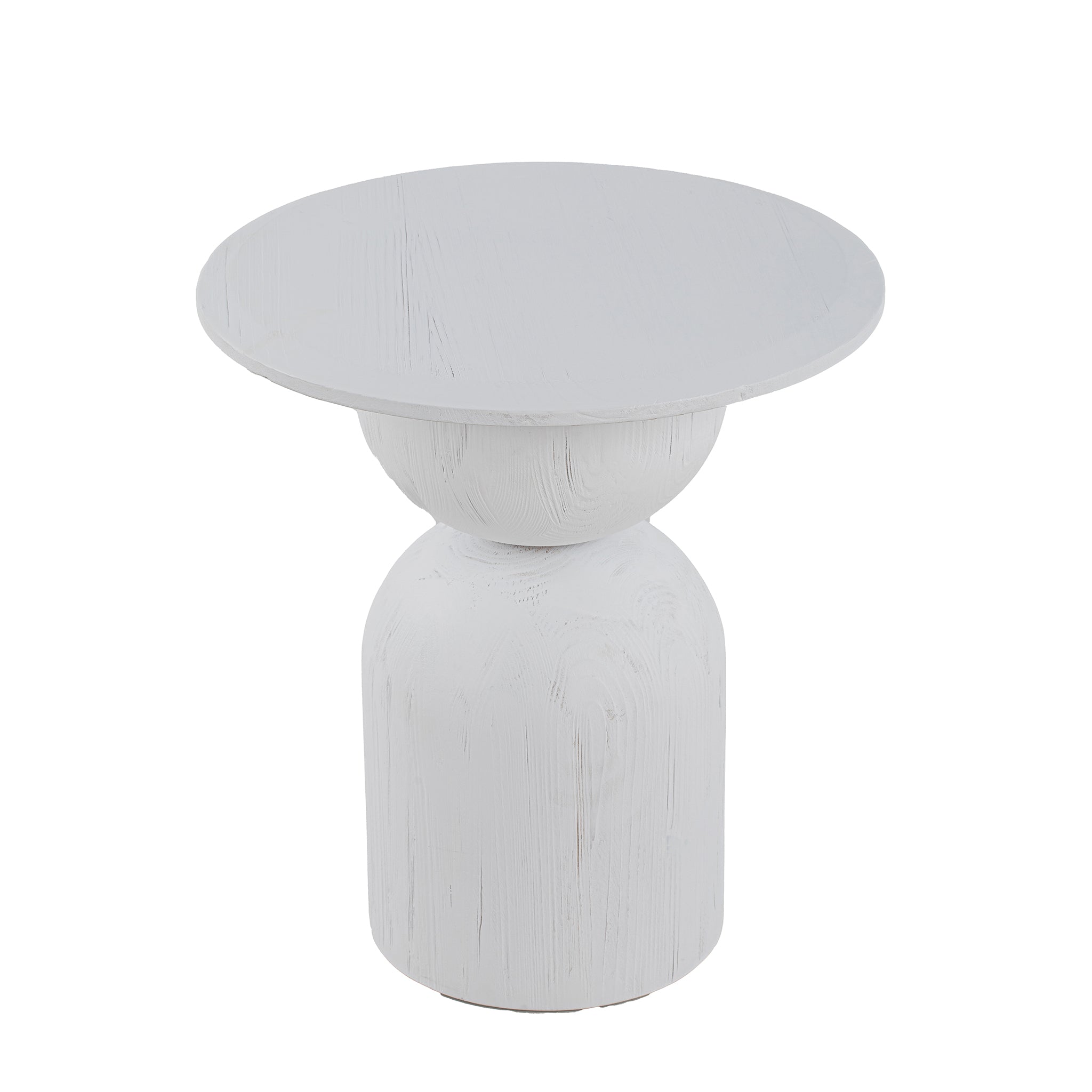 Gabriel Round Side Table - Full White Side Table Nicki-Core