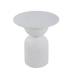 Gabriel Round Side Table - Full White Side Table Nicki-Core
