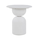 Gabriel Round Side Table - Full White Side Table Nicki-Core