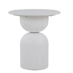 Gabriel Round Side Table - Full White Side Table Nicki-Core