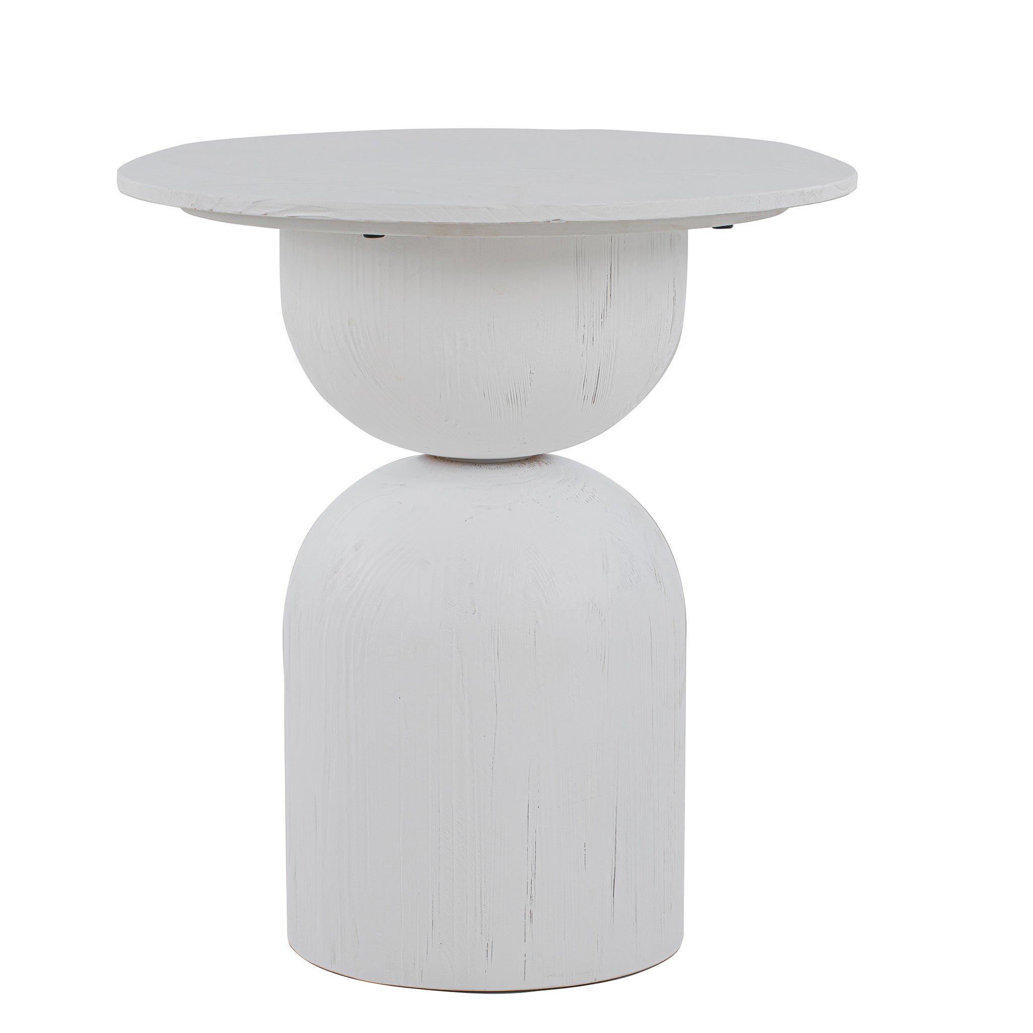 Gabriel Round Side Table - Full White Side Table Nicki-Core