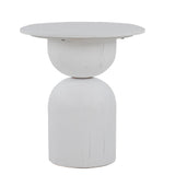 Gabriel Round Side Table - Full White Side Table Nicki-Core