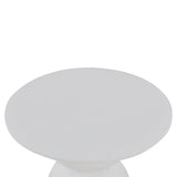 Gabriel Round Side Table - Full White Side Table Nicki-Core