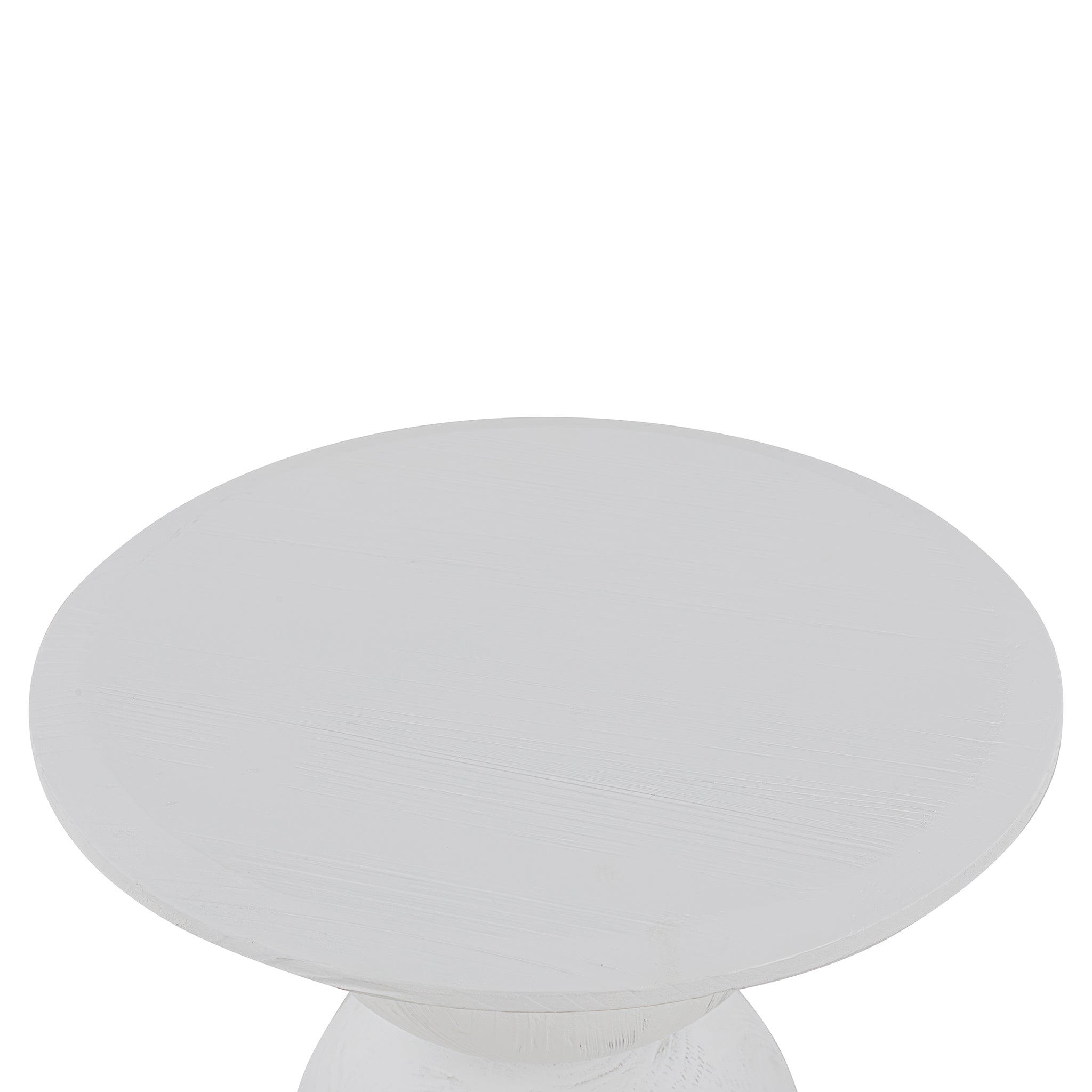 Gabriel Round Side Table - Full White Side Table Nicki-Core