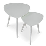 Ex Display - Set of 2 - Lauren Side Table - White Side Table KD-Core