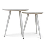 Ex Display - Set of 2 - Lauren Side Table - White Side Table KD-Core