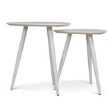 Ex Display - Set of 2 - Lauren Side Table - White Side Table KD-Core