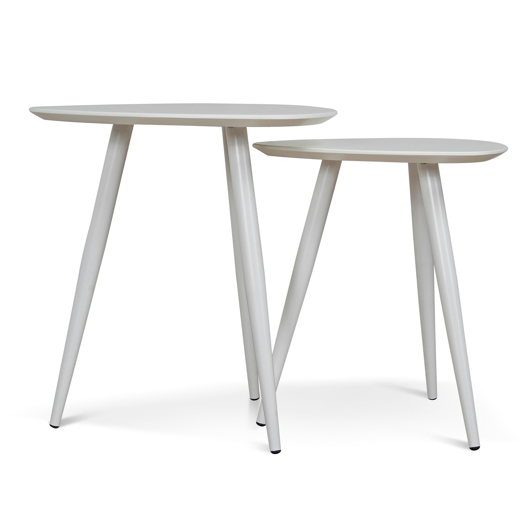 Ex Display - Set of 2 - Lauren Side Table - White Side Table KD-Core
