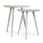 Ex Display - Set of 2 - Lauren Side Table - White Side Table KD-Core