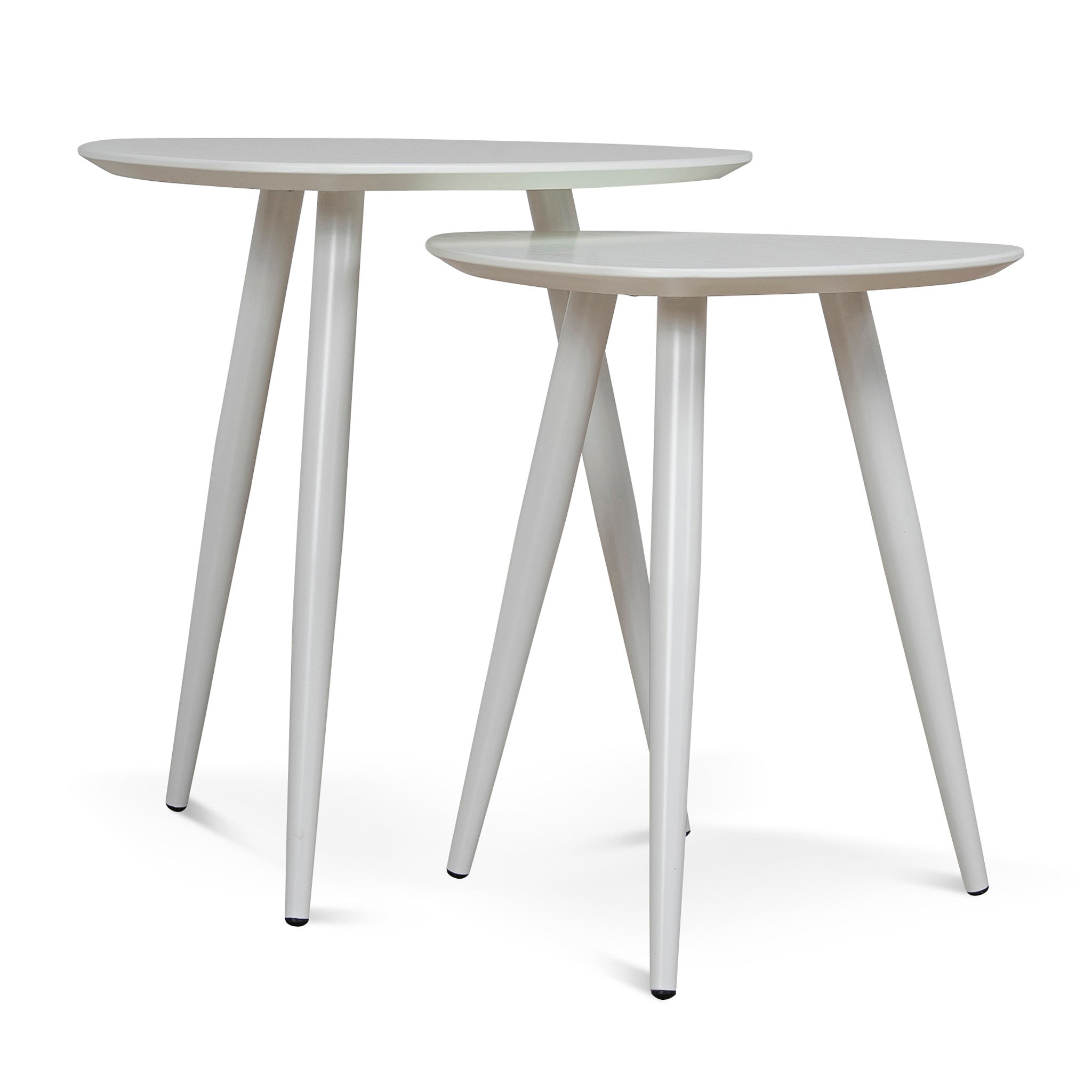 Ex Display - Set of 2 - Lauren Side Table - White Side Table KD-Core