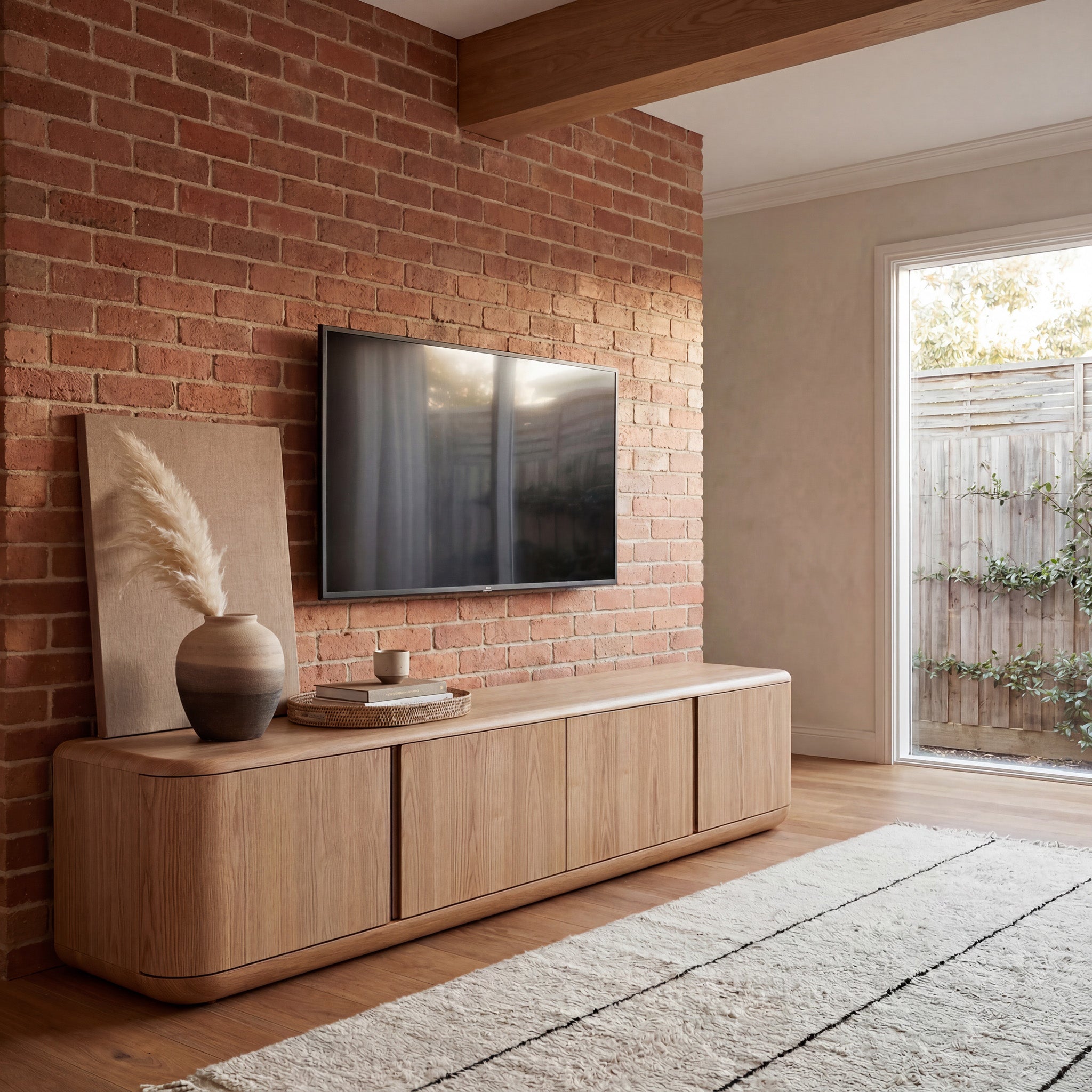 Sahar 2.2m TV Entertainment Unit - Natural TV/Entertainment Unit Dwood-Core