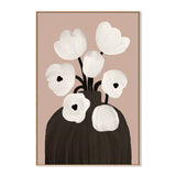 Ex Display - Scandi Botanical, Style C, By Plus X Studio 70cm x 100cm Framed Canvas - Oak Frame Wall Art Gioia-Local