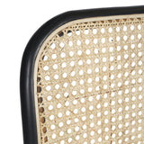 Bisel 70cm Natural Rattan Barstool - Black Interior Secrets