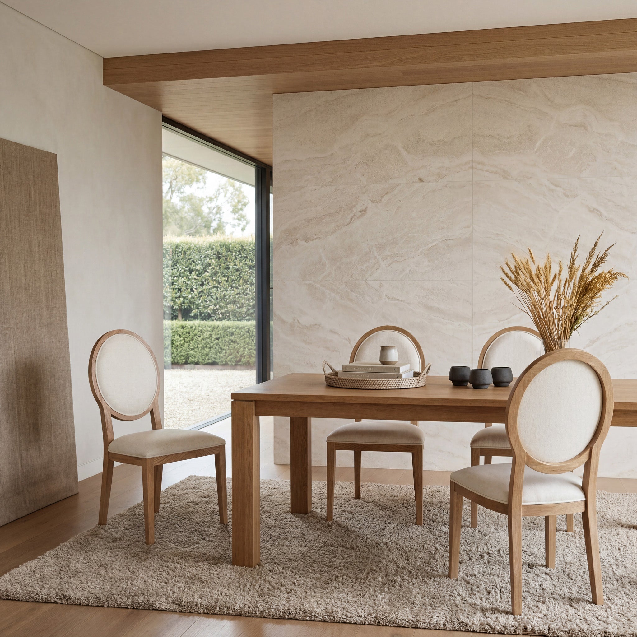 Set of 2 - Lula Natural Dining Chair - Dawn Beige Dining Chair LJ-Core
