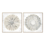 Set of 2 - Natures Pinwheel, Style A & B, By Yvette St. Amant Wall Art Gioia-Local 50x50cm Framed Canvas Oak