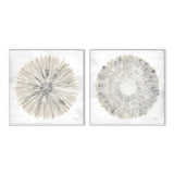 Set of 2 - Natures Pinwheel, Style A & B, By Yvette St. Amant Wall Art Gioia-Local 50x50cm Framed Canvas White