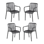 Set of 4 - Isabella Dining Chair - Black Outdoor Chair The Form-Local   