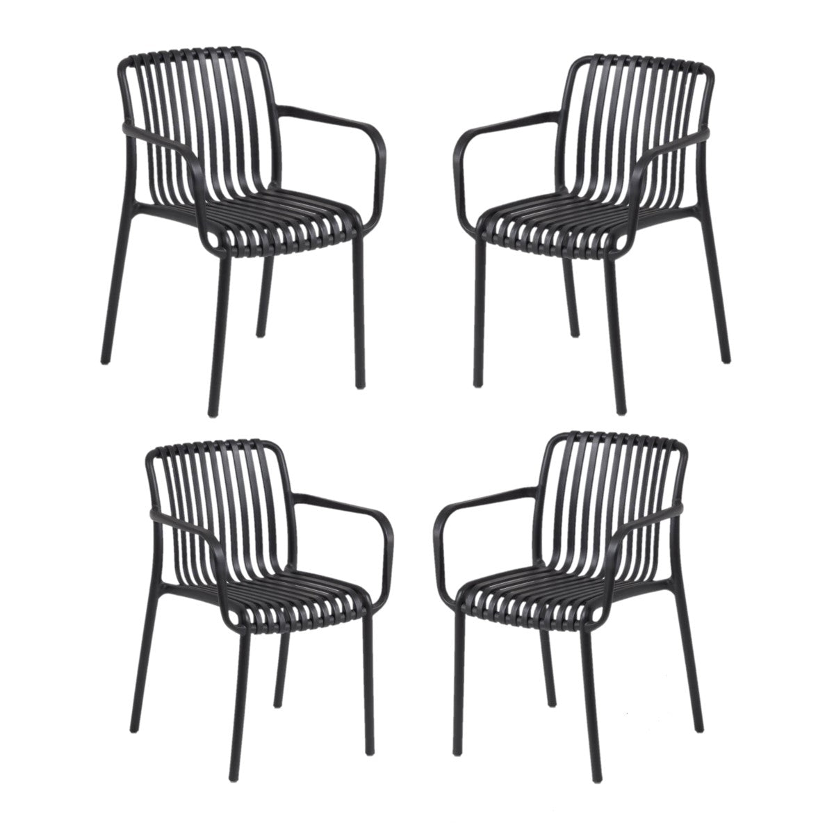 Set of 4 - Isabella Dining Chair - Black