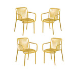 Set of 4 - Isabella Dining Chair - Mustard Outdoor Chair The Form-Local   