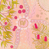 She who Guides, By Domica Hill Wall Art Gioia-Local Gold Framed Canvas 50x50cm