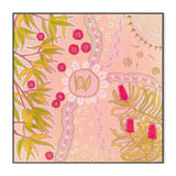 She who Guides, By Domica Hill Wall Art Gioia-Local Black Framed Canvas 50x50cm