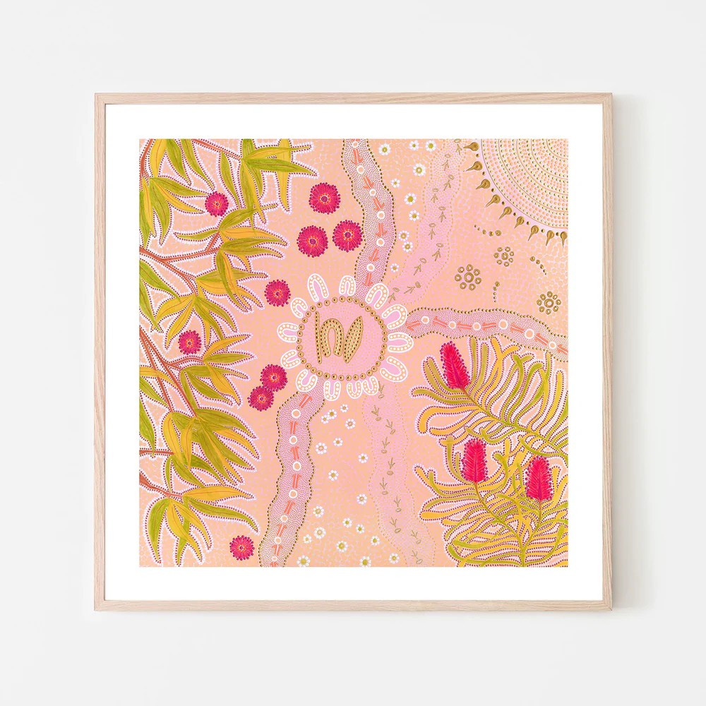 She who Guides, By Domica Hill Wall Art Gioia-Local Black Framed Poster 50x50cm