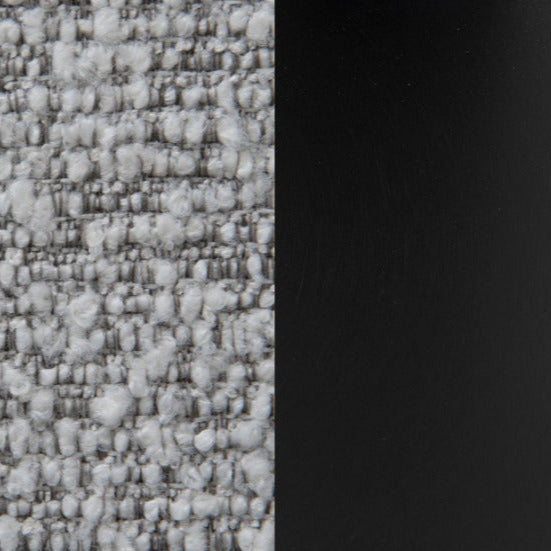 Ex Display - Jovan 68cm Brush Black Bar Stool - Silver Grey Boucle Bar Stool Blue Steel Sofa- Core