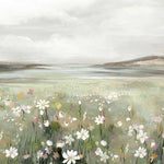 Soft Meadow Under Cloudy Sky, By Hannah Dawson Wall Art Gioia-Local 60x40cm Framed Canvas Gold