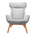 Solypac Fabric Wingback Chair - Light Grey Lounge Chair Rline-Local