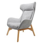 Solypac Fabric Wingback Chair - Light Grey Lounge Chair Rline-Local