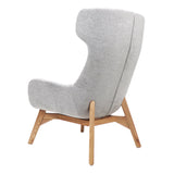 Solypac Fabric Wingback Chair - Light Grey Lounge Chair Rline-Local