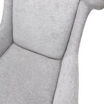 Solypac Fabric Wingback Chair - Light Grey Lounge Chair Rline-Local