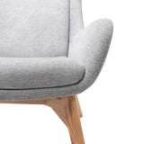 Solypac Fabric Wingback Chair - Light Grey Lounge Chair Rline-Local