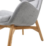 Solypac Fabric Wingback Chair - Light Grey Lounge Chair Rline-Local