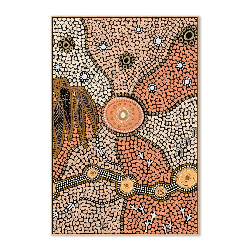 Spirits In The Sky, By Domica Hill Wall Art Gioia-Local 40x60cm Framed Canvas Oak