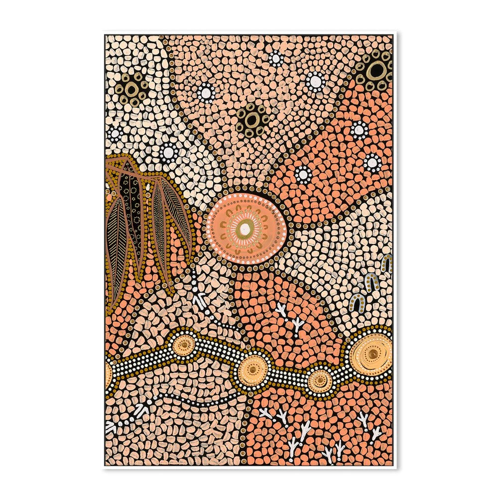 Spirits In The Sky, By Domica Hill Wall Art Gioia-Local 40x60cm Framed Canvas White