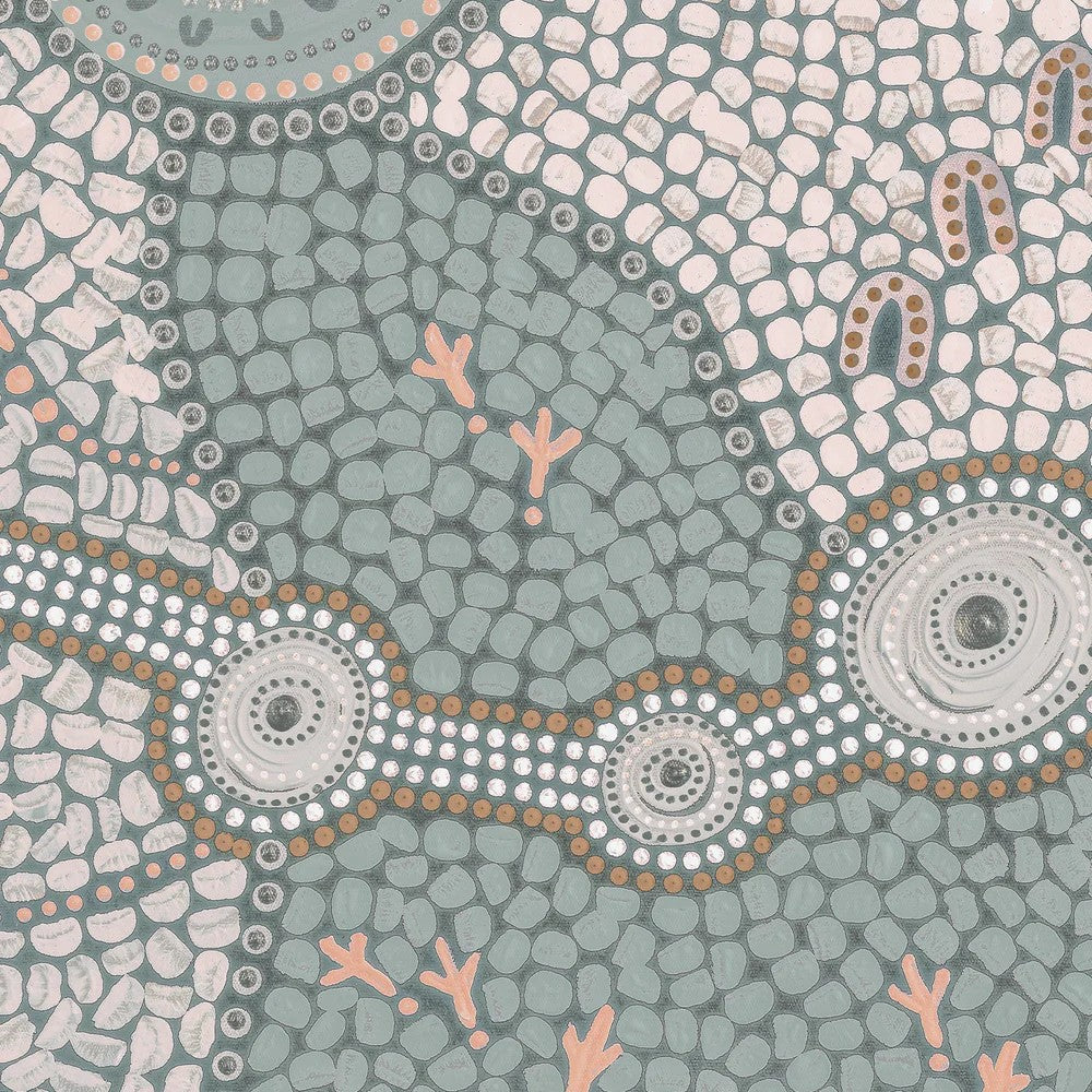 Spirits In The Sky, Dusty Green And Pink, By Domica Hill Wall Art Gioia-Local