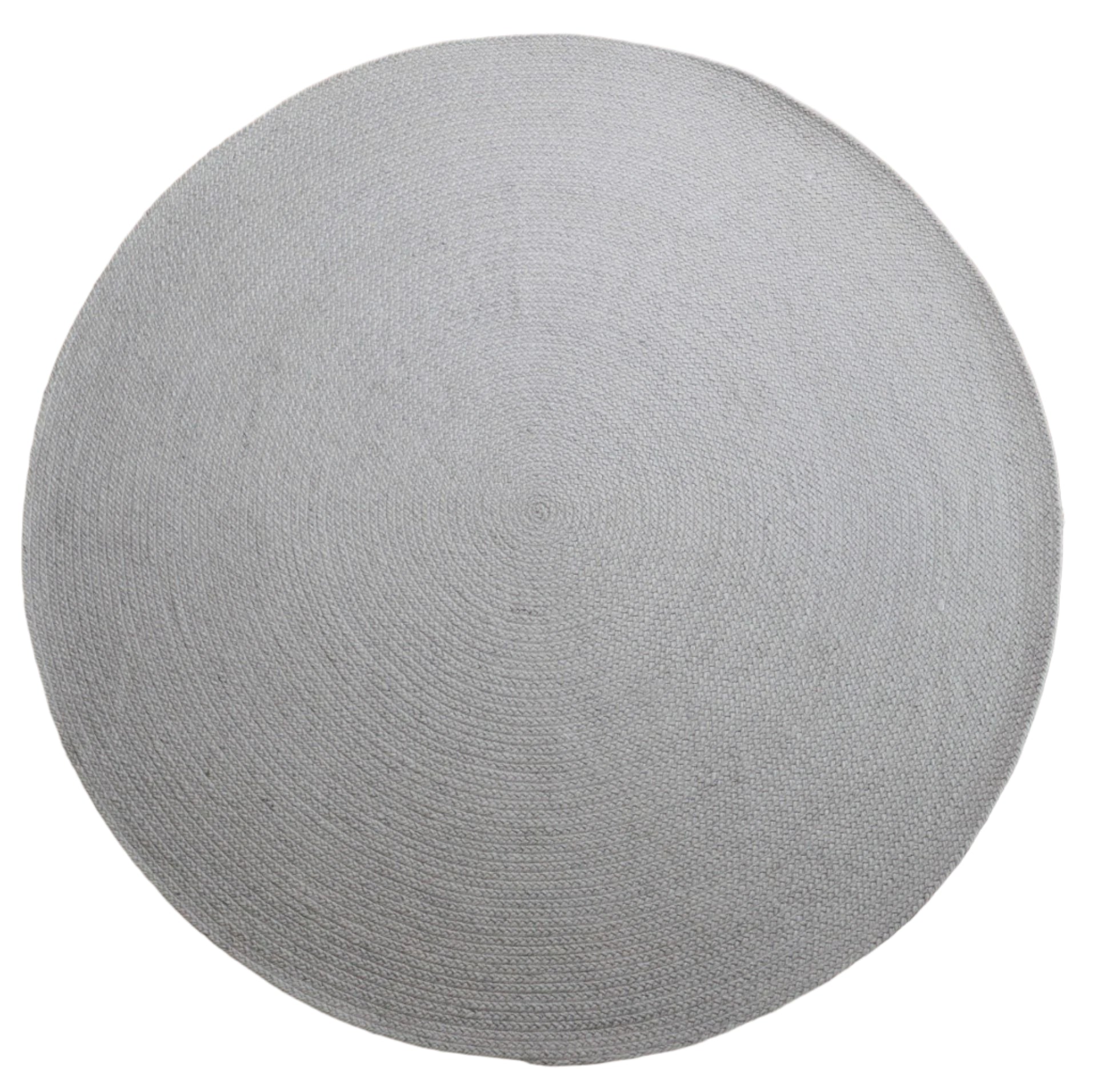 Spiro 200cm Round Wool & Viscose Rug  - Ivory Rug Mos-Local   