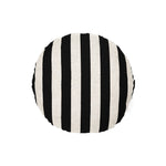 Ex Display - Stripe 40cm Round Cushion - Black Cushion Warran-Local