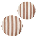 Set of 2 - Stripe 40cm Round Cushion - Hazel Cushion Warran-Local   